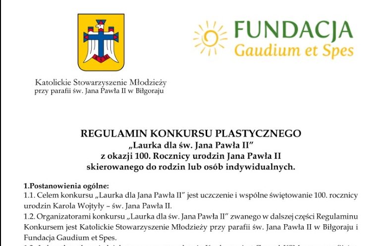 Laurka dla św. Jana Pawła II_konkurs-1