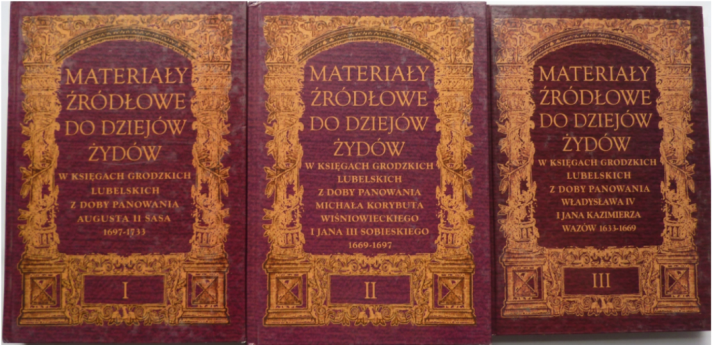Materiały źródłowe do dziejów Żydów, t. 1-3