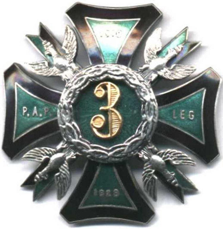 6. Odznaka 3 pap Leg. z lat 1918-1928