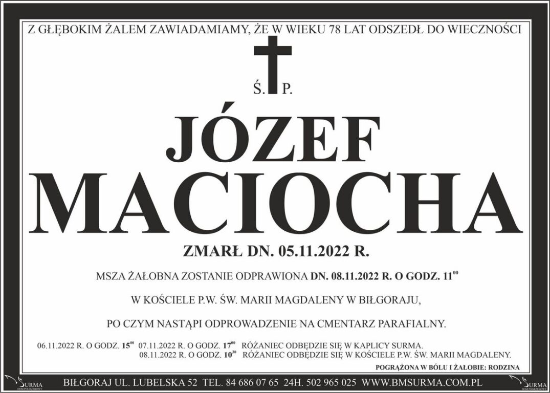 surma-usługi-pogrzebowe-biłgoraj-nekrologi-józef-maciocha (Kopiowanie)